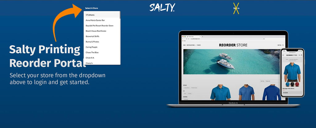 Salty Printing Reorder Portal Access: Step 02