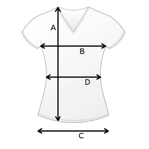 T-Shirts de Super-Héros Guide des Tailles Adulte Femme