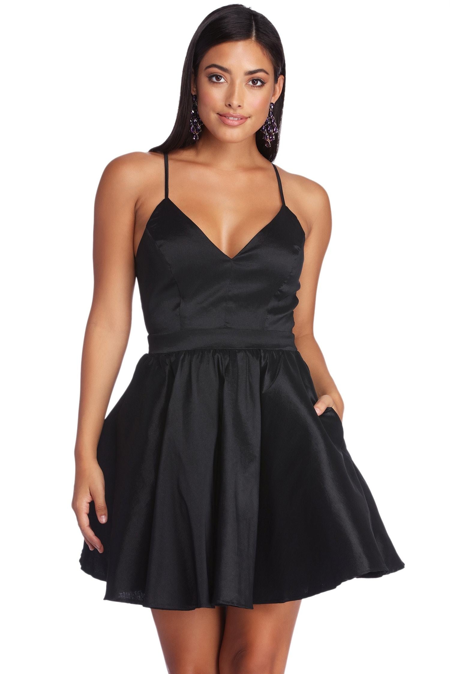 Cheyenne Taffeta Skater Dress