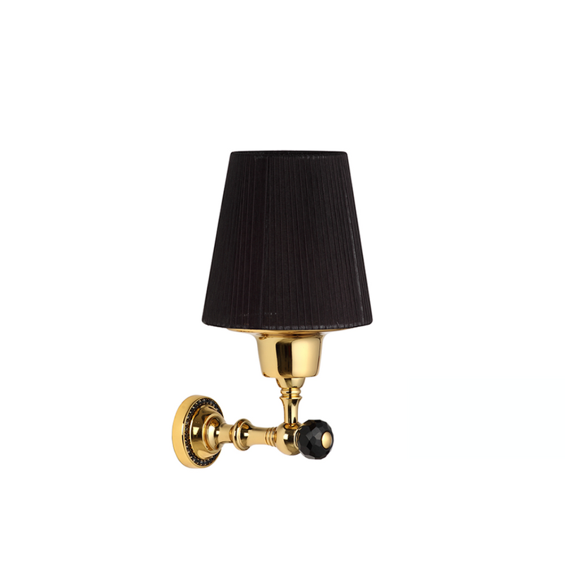 Almira Sconce with Tulle - Black Crystal