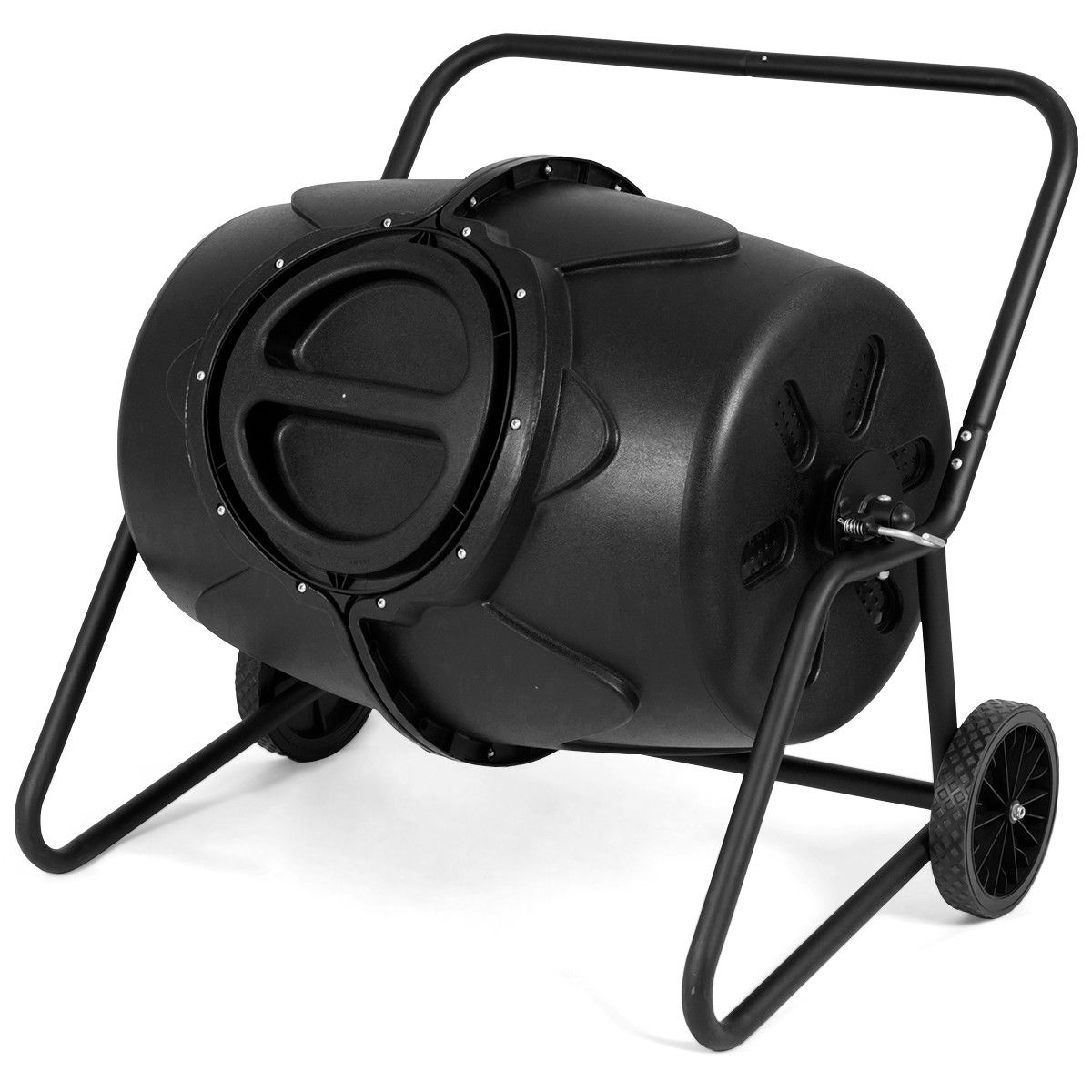 Compost Tumbler, 45 Gallon Capacity, 39.2"L x 31"W x 35.3"H