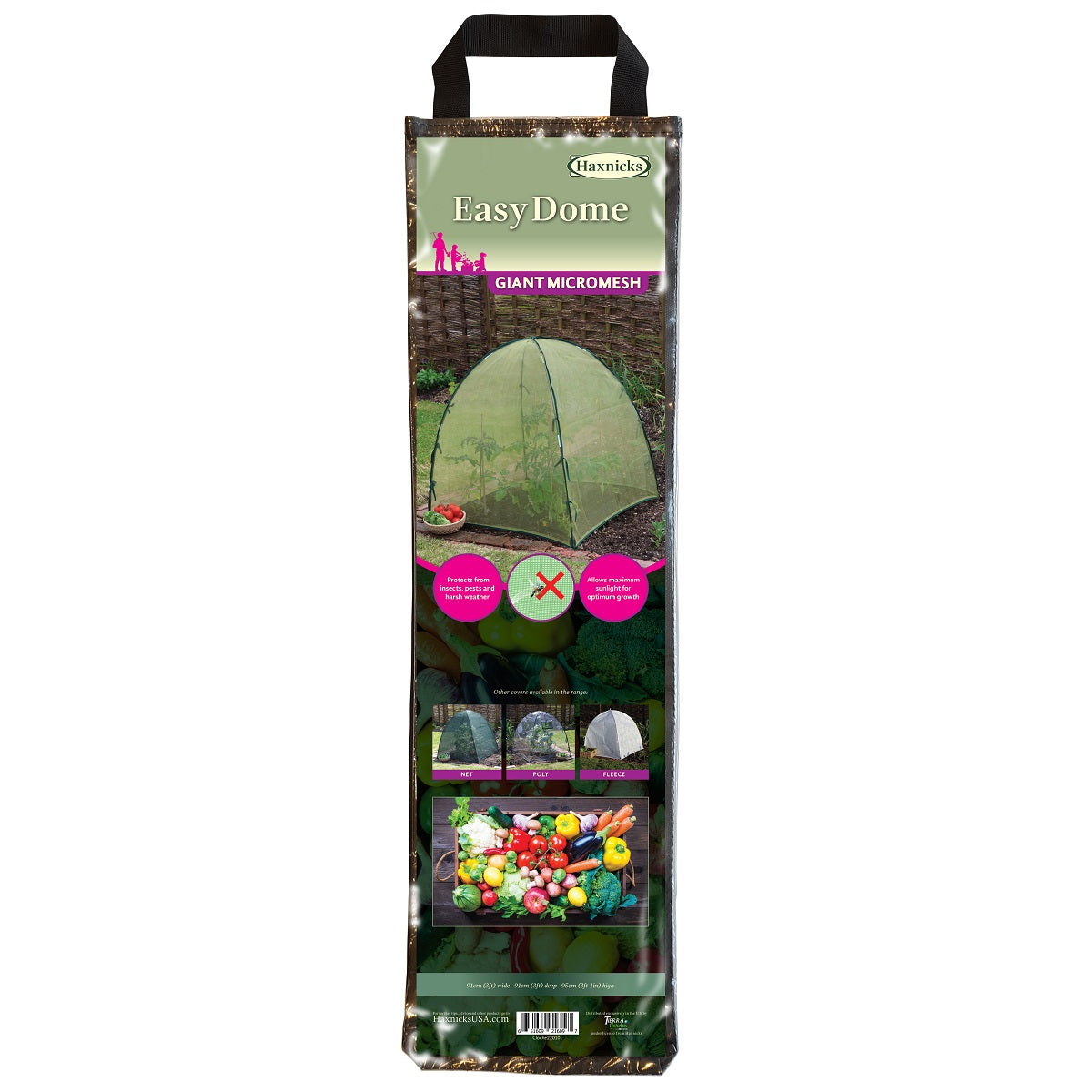 Giant Easy Micromesh Dome Plant Protection Cloche, 36"L x 36"W x 37"H
