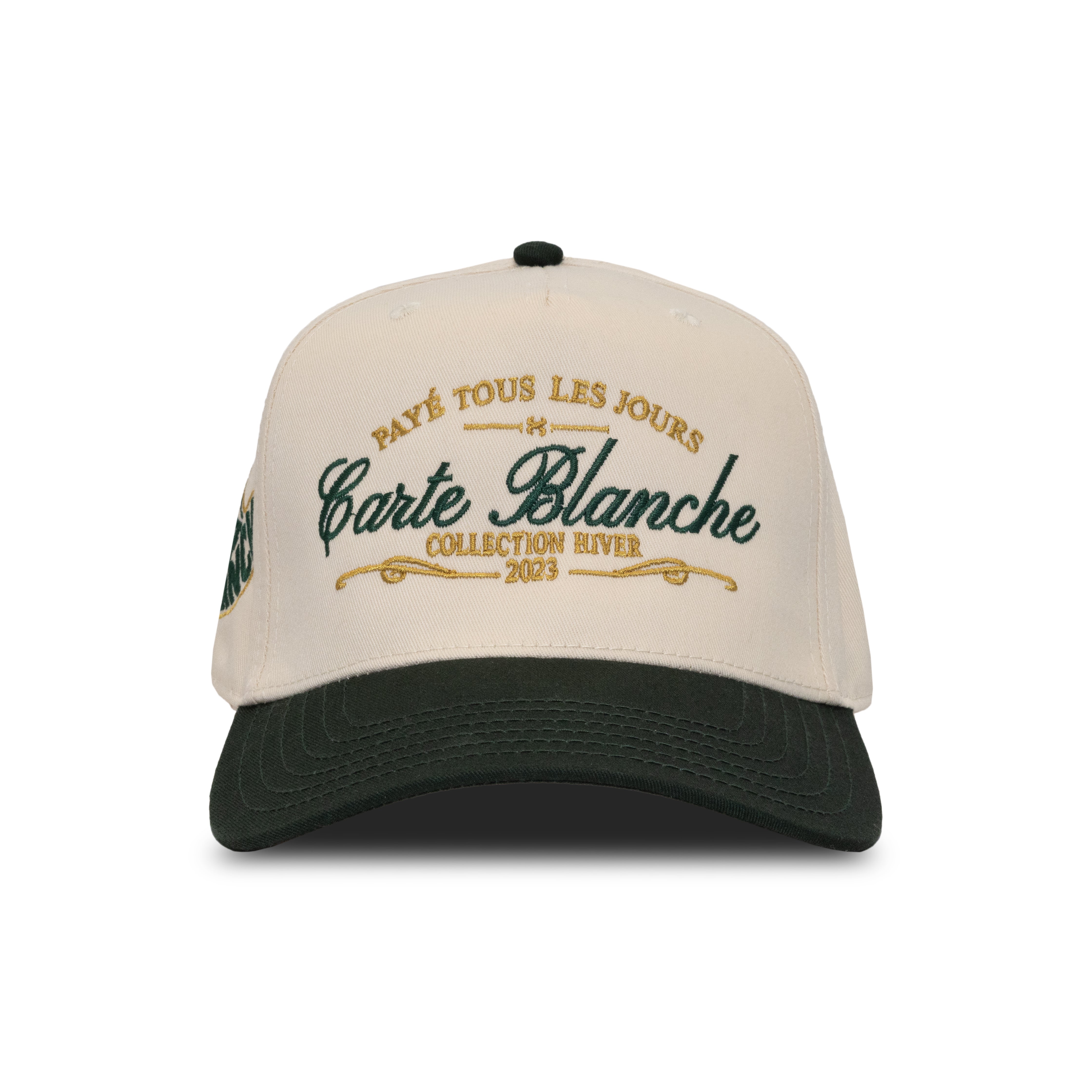 The Payé Tous Les Jours Snapback // Green & Créme - Carte Blanche product image