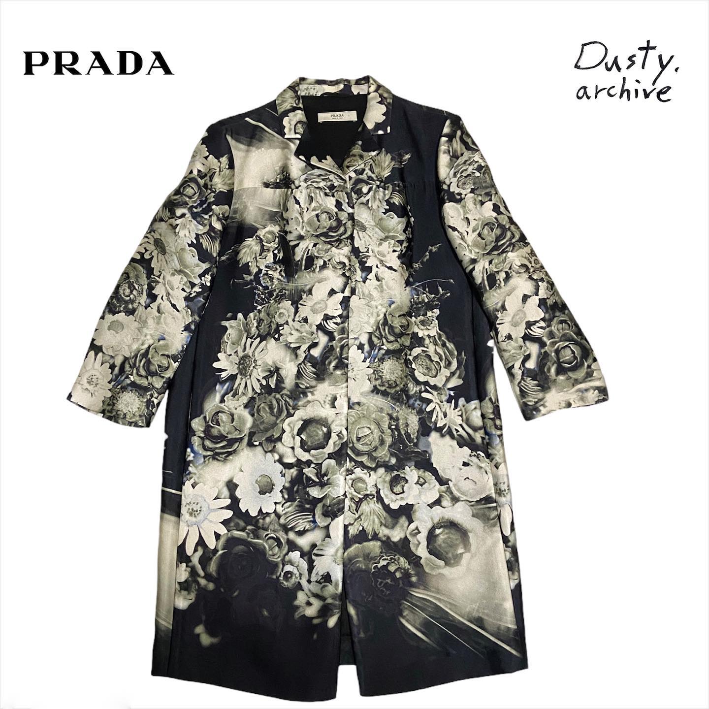 Prada silk floral print coat – Dusty Archive