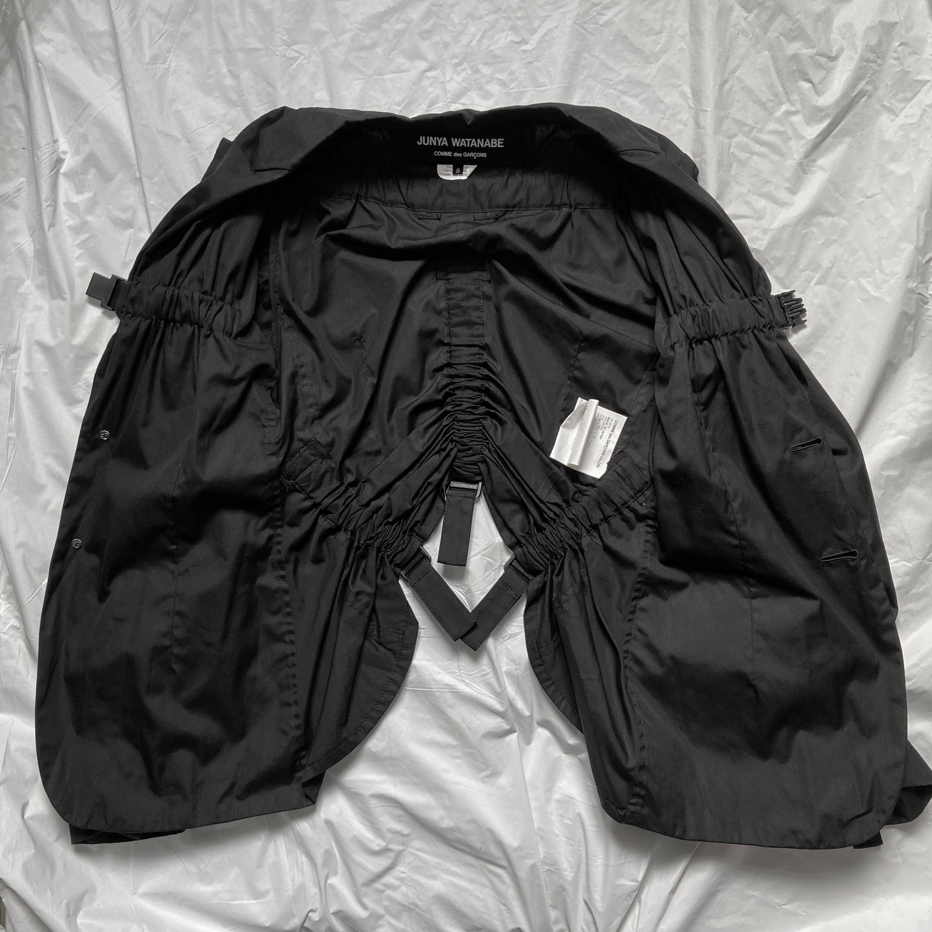 Junya Watanabe 2003 spring black bondage parachute jacket blazer