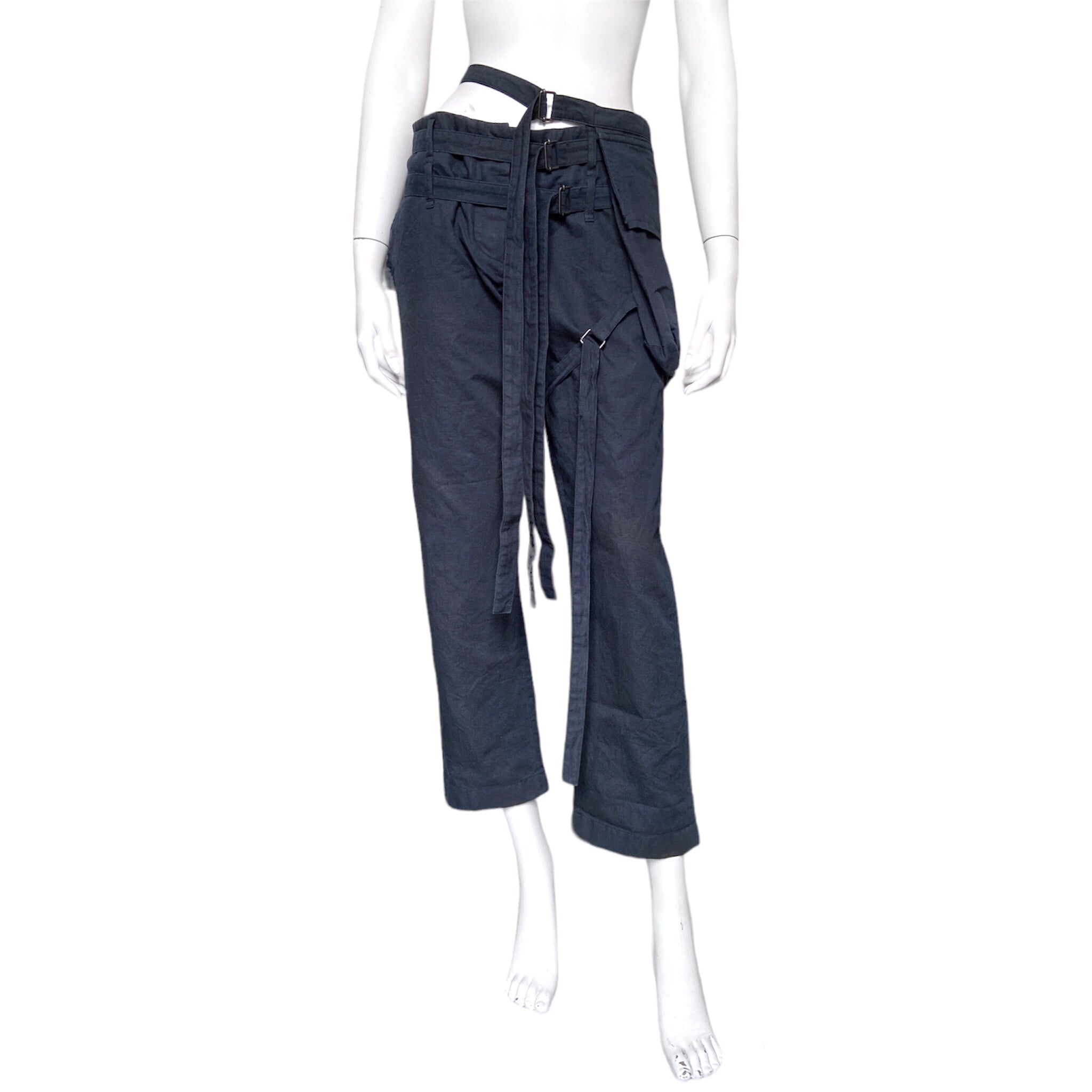 Ann Demeulemeester bondage strap cargo pants 38