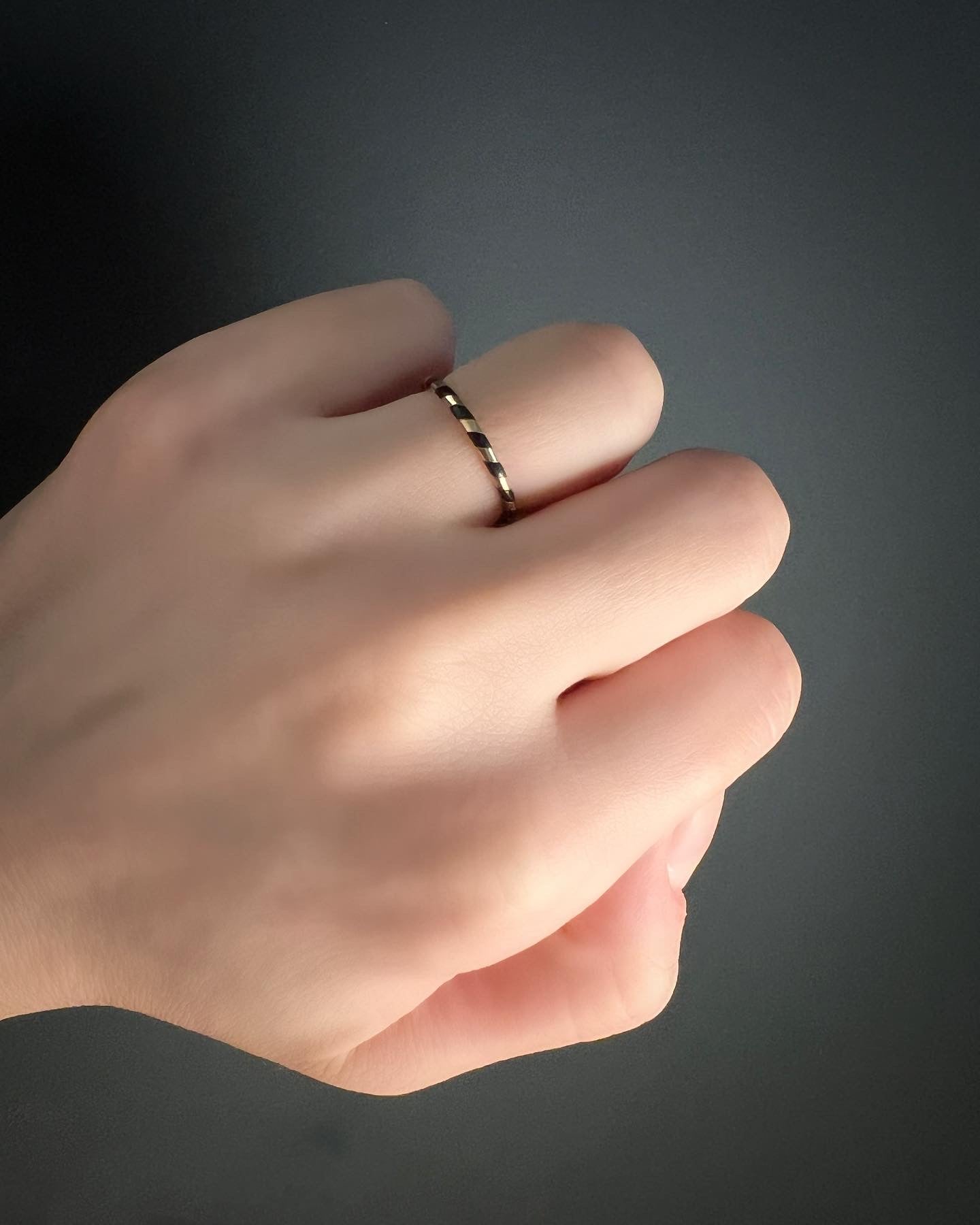 Silver Ring with One Strand Elephant Hair AdjustableCape Diamond Exchange