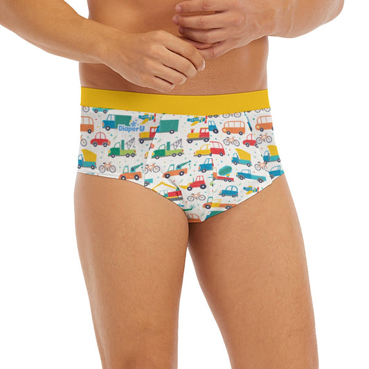 ABDL Adult Baby Boy Briefs - Vehicle Collection Sets (4 Briefs