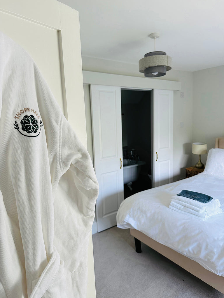 The Fine Cotton Company embroidered the personalised logo for wellness retreat Shore Hall