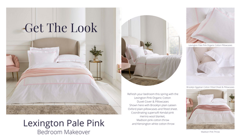Lexington Pale Pink Bed Linen, Duvet Covers, Pillowcases