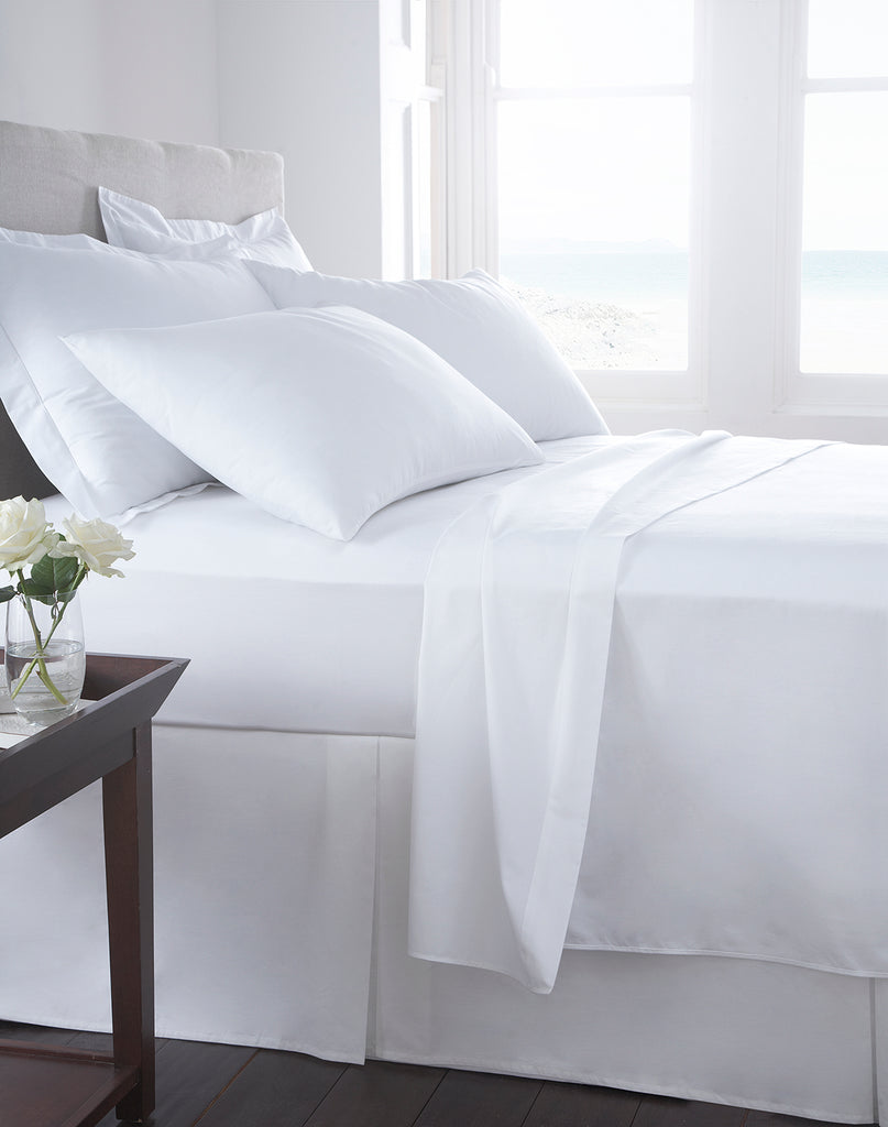 Vermont 200TC organic cotton percale bed linen flat cotton bed sheet from The Fine Cotton Company