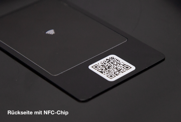 Carte de Visite NFC noire mat personnalisée en PVC recyclé - WeCard