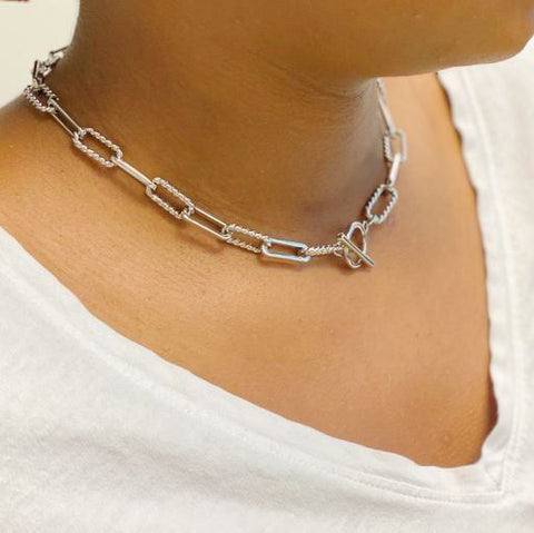 Toggle Chain Link Necklace-JazziAnn