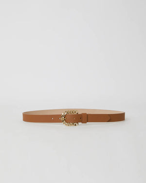 Amias Mini Leather Belt - Cuoio Gold - Lucky Chics & Country Gents