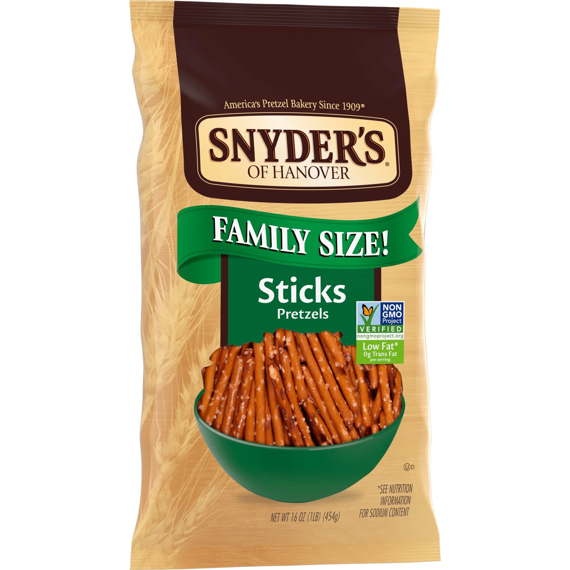 Snyder's of Hanover Pretzel Sticks, Family Size 16 oz
