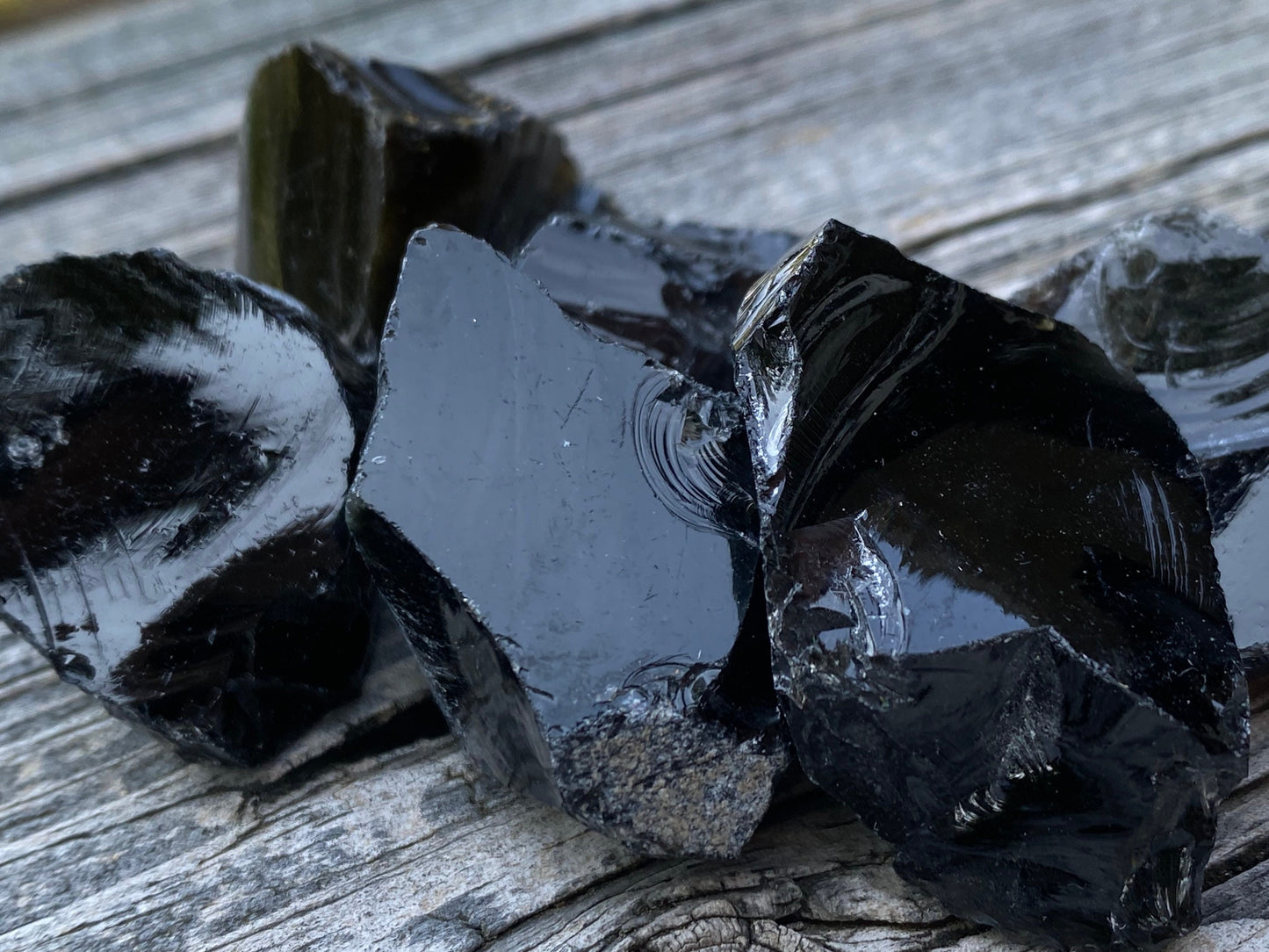 Black Obsdian Dragon Glass Raw Chunk Healing Crystal