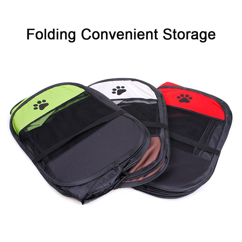 Collapsible e Portable Folding Breathable Car Transport Box For Dogs - PetThemPets