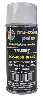 Tru-Color - Aerosol Spray Paint 4.5oz 135ml Can - Matte Black - 709-4040