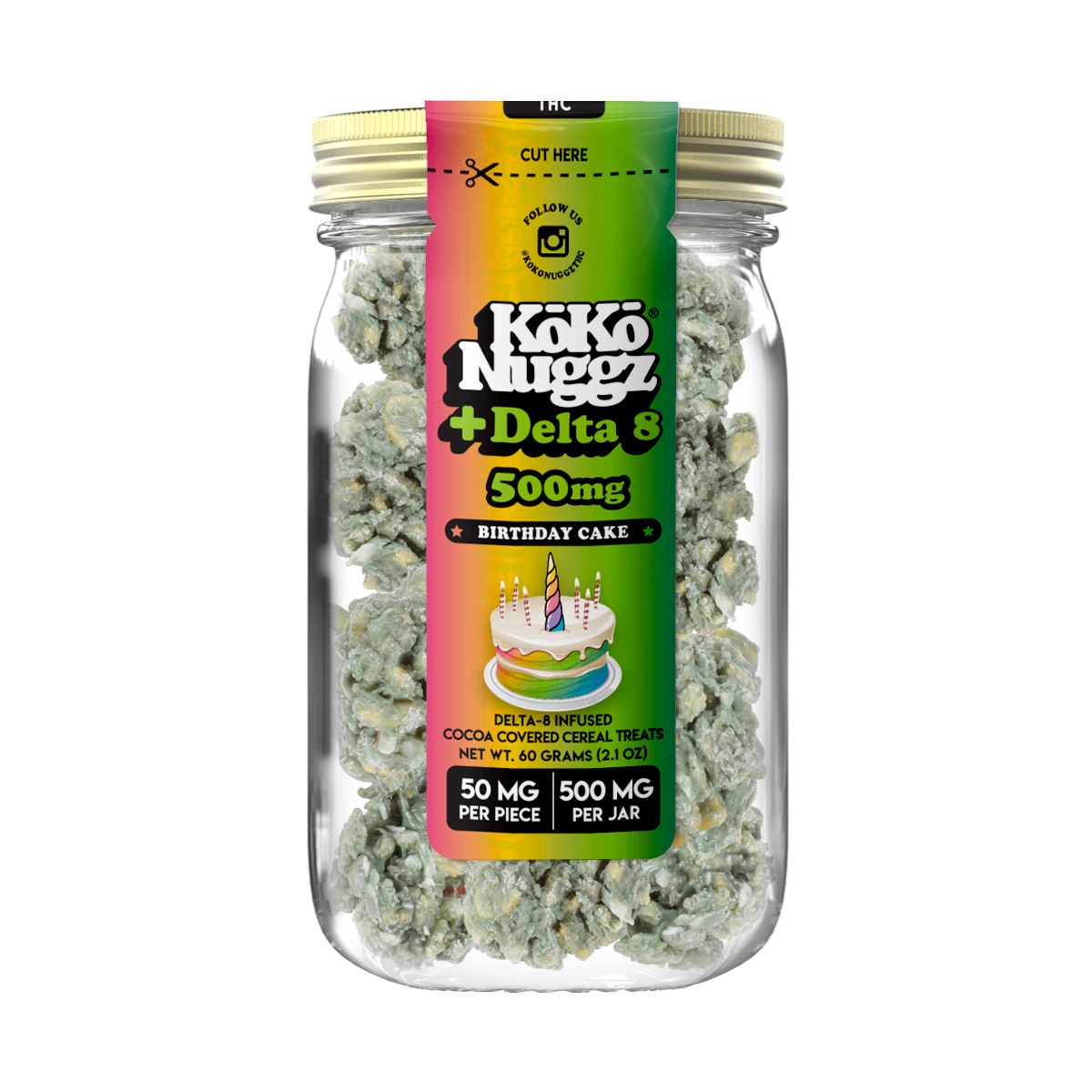 KokoNuggz + Delta 8 Birthday Cake Jars