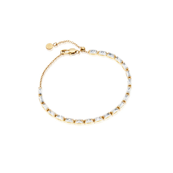 Melissa Odabash Gold Crystal Charm Bracelet