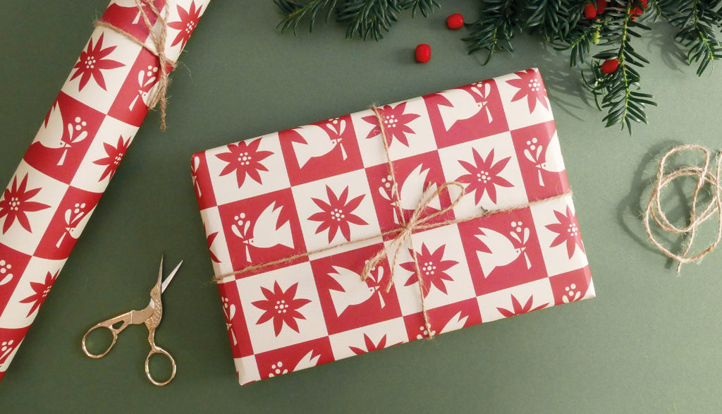 Bird & Co Recycled Printed Christmas Wrapping Paper