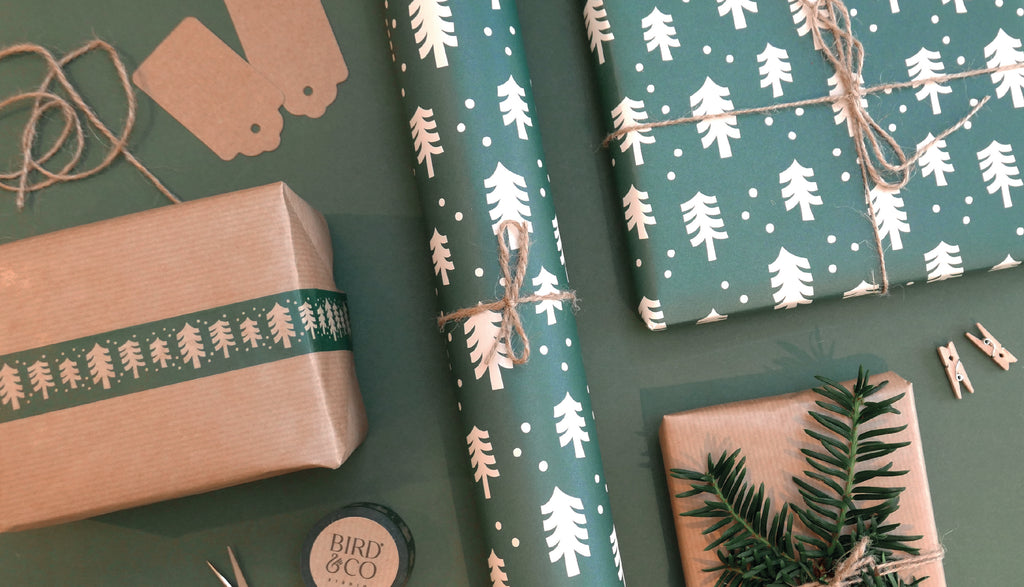 Bird and Co Pine Tree Gift Wrap