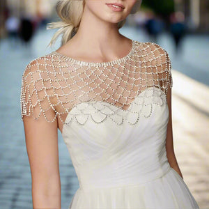 Crystal Chain Shoulder Shawl Top Overlay Rhinestone - Lisa Marie's Boutique