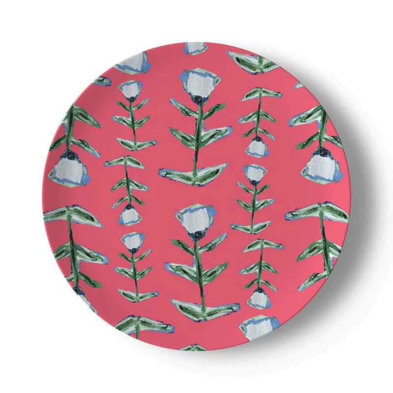 Pink Tulip Bone China Plate