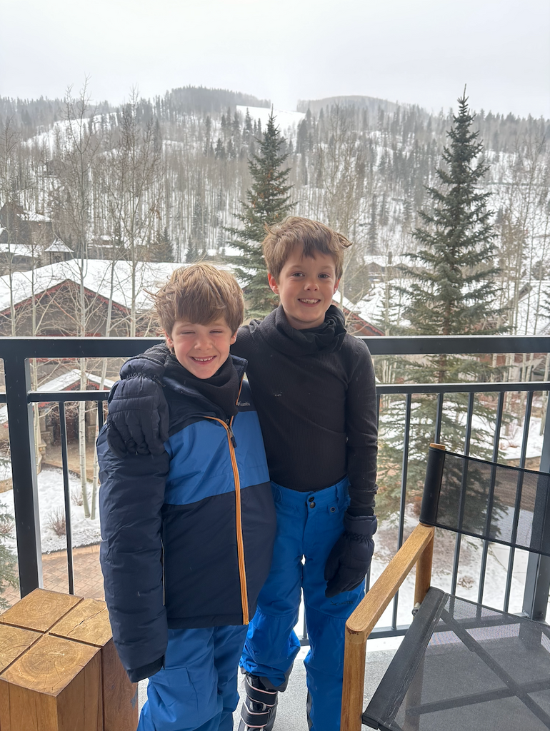 Erin's boys before heading to ski school