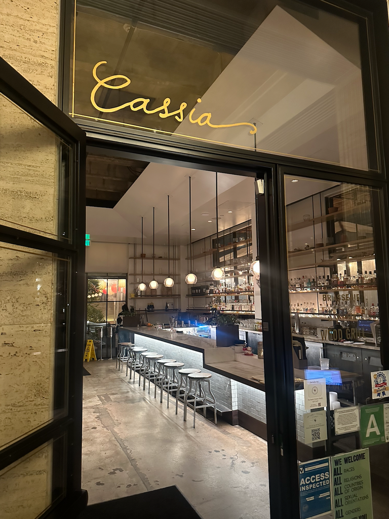 A Restaurant called Cassia that Erin dined at with her Mother in Santa Monica