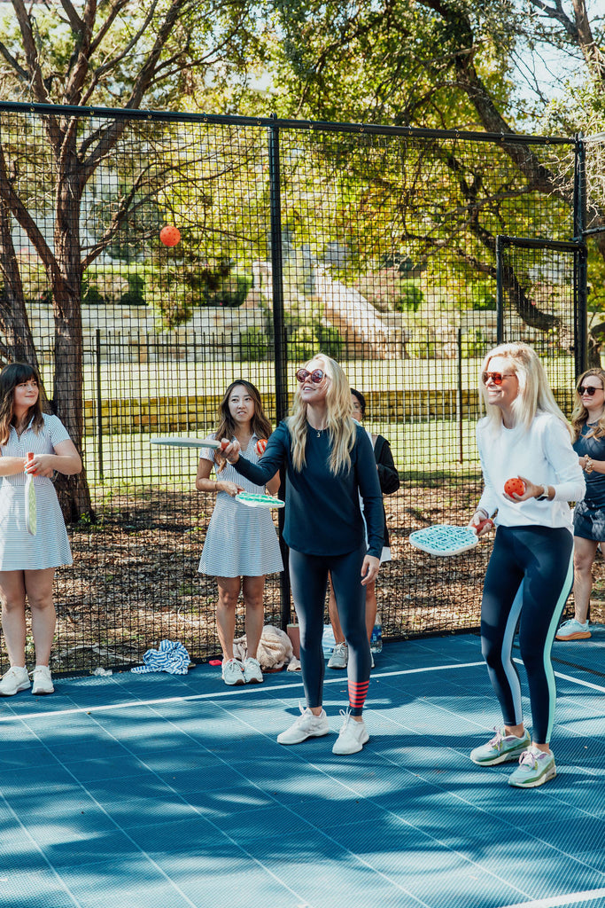 Friends and Tastemakers playing pickleball