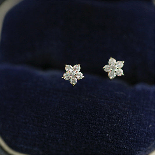 Crystal Five-pointed Star Earrings Women
