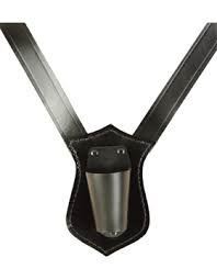 Single Flag Carrier, Black Leather Harness, Plastic Cup, Nickel Buckle ...