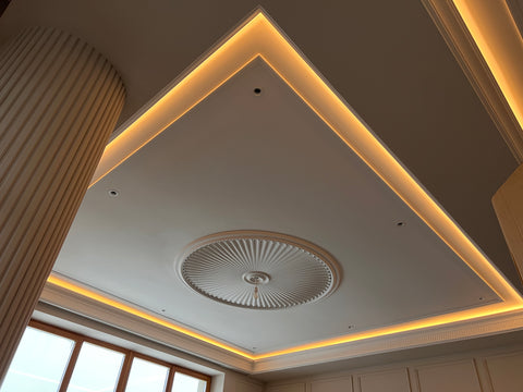 Проектный свет: теплый цвет освещения потолка