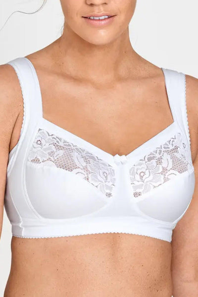 Front-fastening Supportive Bra by Miss Mary in White