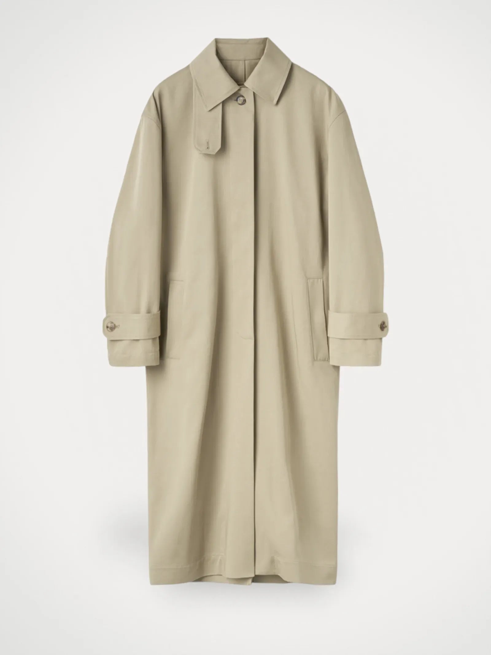 image of Toteme Oversize Gabardine Carcoat-trenchcoat