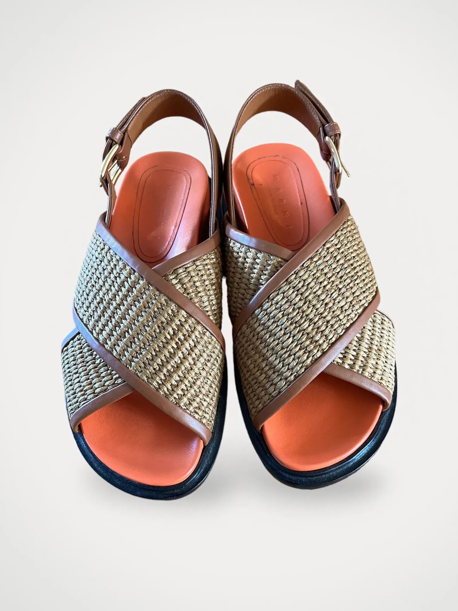 image of Marni Fussbet-skinnsandaler