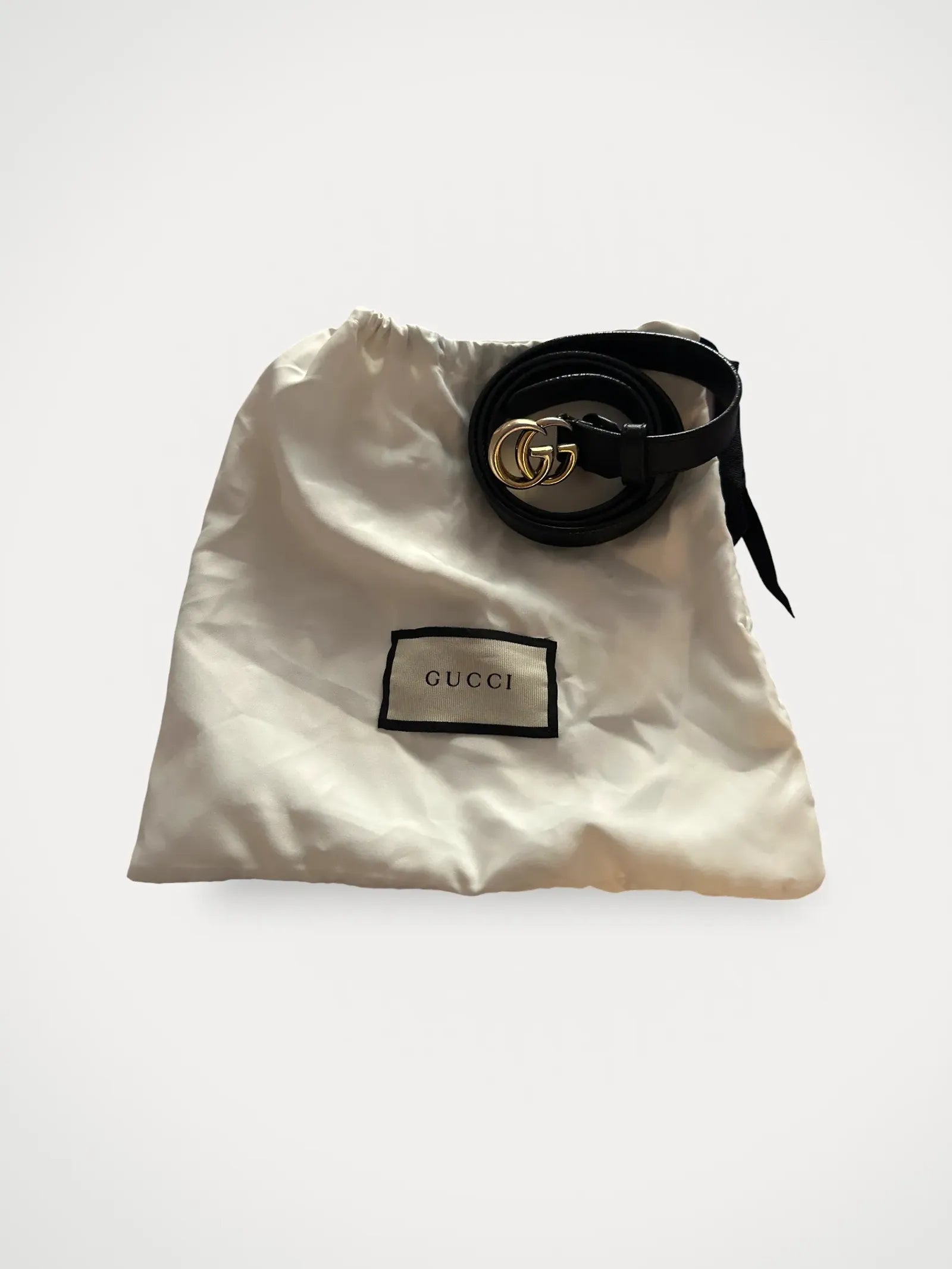 image of Gucci Gg Marmont Thin Belt-skinnbälte