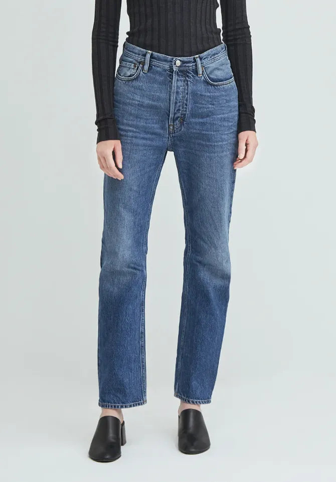 image of Acne Studios Log Mid Blue-jeans