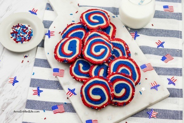 Red, White and Blue Pinwheel Cookies