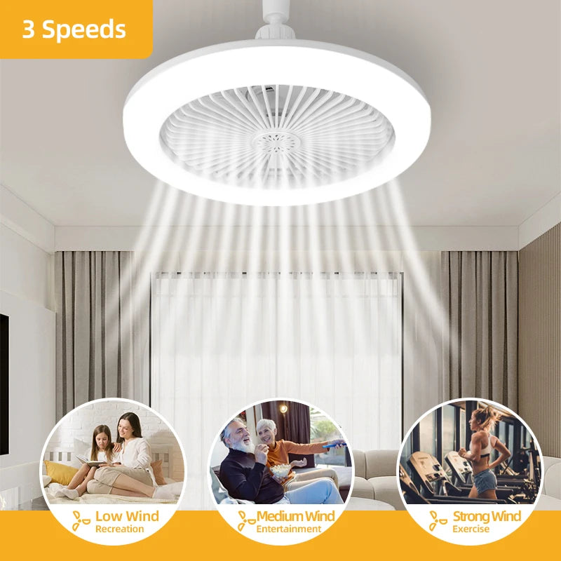 Plafonnier led ventilateur blanc