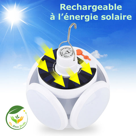 lampe solaire de jardin rechargeable