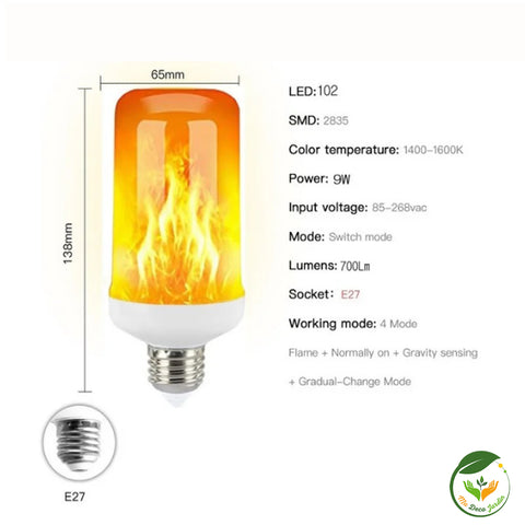 Lampe LED A flamme catct