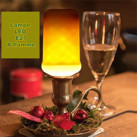 Lampe LED A flamme chaleureuse