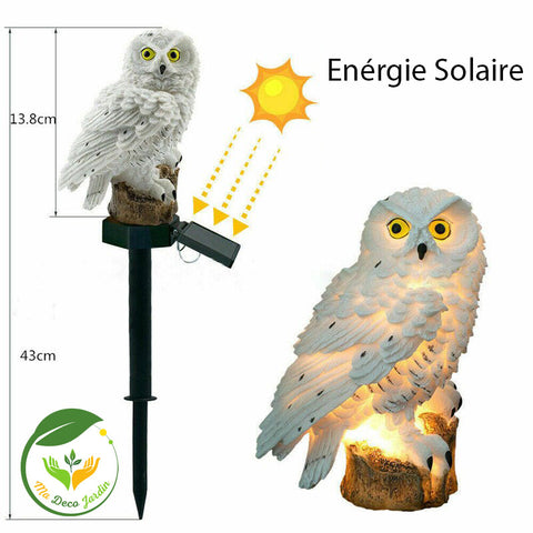 GloBrite Lampe solaire famille de hiboux,Statue de bûche en forme d'ailes  de mère et d'enfant – Lumière LED pour décorations d'extérieur,Accessoires  en résine pour porche, cour, jardin : : Jardin