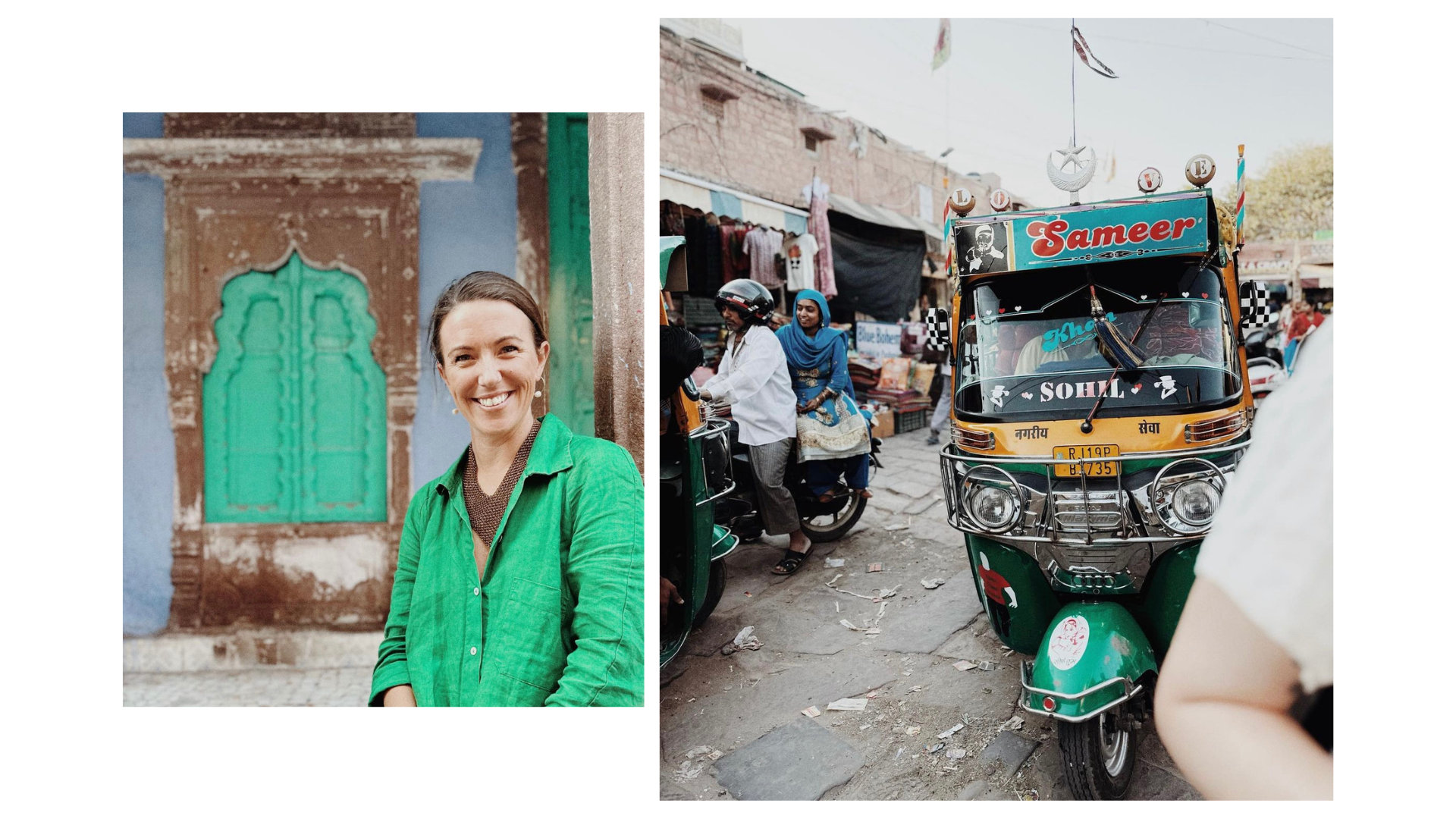 Tara Solberg, founder of Few & Far, travelling around India to source products