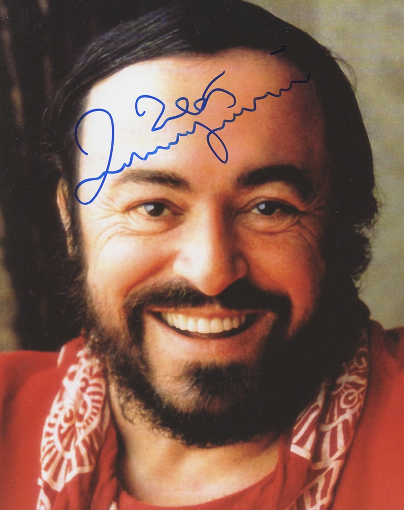 Luciano Pavarotti Signed Photo