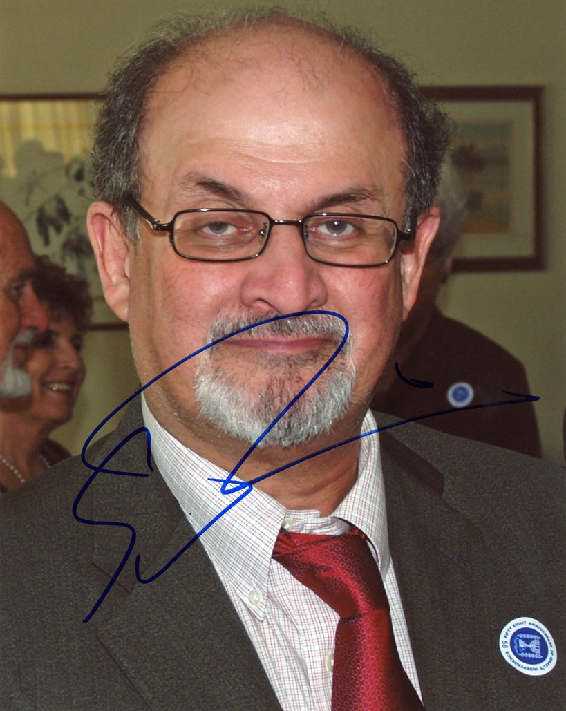 Salman Rushdie Signed Photo