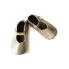 Duchess and Fox Dark Gold Mary Janes handmade barefoot shoes