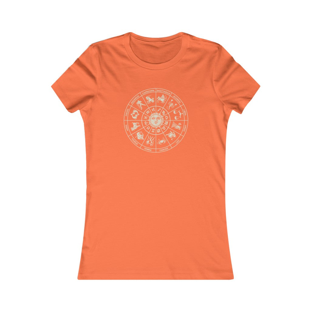 Zodiac Wheel | Horoscope | Constellations | Astronomy | Celestial | Gift | Slim Fit | Women's | T-Shirt